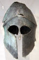 Bronze Greek helmet at Altes Museum. Berlin, Germany.