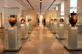 Gallery of Greek red-figure pottery at Altes Museum. Berlin, Germany.