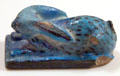 Egyptian ceramic figurine of hare at Neues Museum. Berlin, Germany.