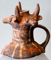Ceramic spouted vessel from Cyprus at Neues Museum. Berlin, Germany.