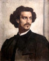 Self-portrait by Anselm Feuerbach at Alte Nationalgalerie. Berlin, Germany.