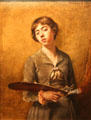 Self-portrait by Sabine Lebsius at Alte Nationalgalerie. Berlin, Germany.