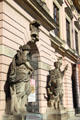 Statuary lining exterior of recreated German Historical Museum building. Berlin, Germany.