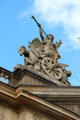 Military-themed statue atop German Historical Museum. Berlin, Germany.