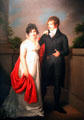 Wedding portrait of Emilie & Johann Philipp Petersen of Hamburg by Friedrich Carl Gröger at German Historical Museum. Berlin, Germany.