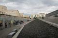 Glassed over outdoor displays & glass museum building at Topography of Terror. Berlin, Germany.