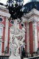 Baroque lamp stand at New Palace at Sanssouci Park. Potsdam, Germany