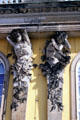 Bacchants figure companions of wine god Bacchus by Friedrich Christian Glume on Sanssouci Palace at Sanssouci Park. Potsdam, Germany.