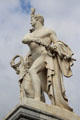 Athena Leads Young Warrior into Fight sculpture by Albert Wolff atop Schloss bridge. Berlin, Germany.