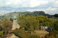 Hohenzollern Bridge , crossing Rhine River, busiest rail bridge in Germany. Köln, Germany.
