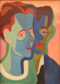 Student with Friend painting by Ernst Ludwig Kirchner at Ludwig Museum. Köln, Germany.