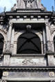 Upper balcony detail on Renaissance Loggia of Historic City Hall. Köln, Germany.