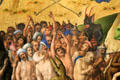 Detail of wicked condemned to Hell of The Last Judgment painting by Stefan Locher at Wallraf-Richartz Museum at Wallraf-Richartz Museum. Köln, Germany.