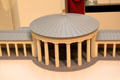 Model of structure protecting Eisen Fountains after plans by Johann Peter Cremer at New Aachen City Museum. Aachen, Germany.