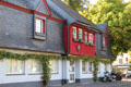 Tourist Information building facing Mosel River. Cochem, Germany.