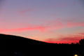 Sunset seen from Mosel River valley. Nittel, Germany.