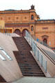 Original building at top of modern staircase at Hamburg Fine Arts Museum. Hamburg, Germany.