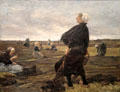 Repairing the Nets painting by Max Liebermann at Hamburg Fine Arts Museum. Hamburg, Germany.