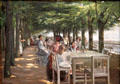 Patio of Restaurant Jacob in Nienstedten painting by Max Liebermann at Hamburg Fine Arts Museum. Hamburg, Germany.
