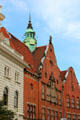 Ernestinen school facade. Lübeck, Germany.
