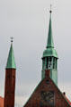 Spires of Holy Spirit Hospital. Lübeck, Germany.