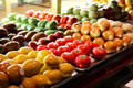 Marzipan fruit-shaped candy. Lübeck, Germany.