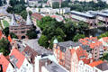 Overview of Holsten Gate. Lübeck, Germany.