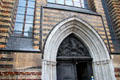 Entrance arch at St Mary's Church. Rostock, Germany.