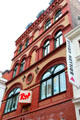 Brick facade at Kröpeliner Str. 87. Rostock, Germany.