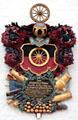 Monumental plaque in Marienkirche. Stralsund, Germany.