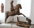 St George wood carving at Schleswig Holstein State Museum. Schleswig, Germany.