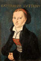 Katharina von Bora wife of Martin Luther portrait by Lucas Cranach the Elder at Schleswig Holstein State Museum. Schleswig, Germany.