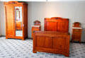 Fruitwood bedroom suite by Hans Christiansen at Schleswig Holstein State Museum. Schleswig, Germany.