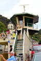 Passengers on car ferry between St. Goarshausen & St. Goar. St. Goar, Germany.