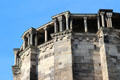 Upper arcade of inner court wall, allowing invaders to be fired upon from above at Porta Nigra. Trier, Germany.