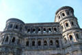 Upper arcades & towers on inner side of Porta Nigra. Trier, Germany