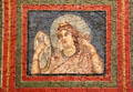 14. Roman ceiling fresco section depicting woman with halo & mirror at Cathedral Museum. Trier, Germany.