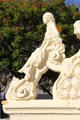 Detail of St George's Fountain on Kornmarkt. Trier, Germany.