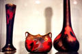 Art Nouveau vases by La Plaine-St. Denis from Poppy Art exhibit at Kreismuseum. Zons, Germany.