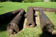 Canons at Cabrits National Park. Dominica.