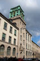 Clock tower at Technische Universität München. Munich, Germany.
