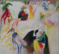Horses painting by Wassily Kandinsky at Lenbachhaus. Munich, Germany.