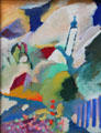 Murnau with Church painting by Wassily Kandinsky at Lenbachhaus. Munich, Germany.