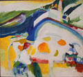 The Cow painting by Wassily Kandinsky at Lenbachhaus. Munich, Germany.