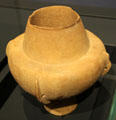 Ceramic conical neck barrel made as a grave good from Iraklia , Greece at Bavarian State Archaeological Collection. Munich, Germany.