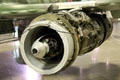 Open jet engine of Messerschmitt Me262 A-1a jet-propelled interceptor used in WWII at Deutsches Museum. Munich, Germany.