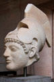 Head of a warrior from west pediment of Temple of Aphaia on Aegina at Glyptothek. Munich, Germany.