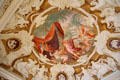 Rococo ceiling fresco to glorify Diana, goddess of the hunt by Francesco Rosa, Giovanni Trubillo & Johann Anton Gumpp in Lustheim Palace at Oberschleißheim. Munich, Germany.