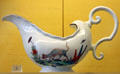 Meissen porcelain sauce boat in imaginary animal series at Meissen porcelain museum at Lustheim Palace. Munich, Germany.