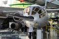 Nose detail of Dornier Do31 E-3 turbojet VTOL transport prototype at Deutsches Museum Flugwerft Schleissheim. Munich, Germany.